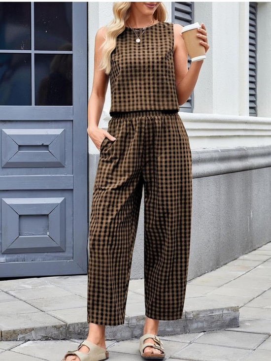 Other - Gingham Coordinating Matching Set 2 Piece Outfit